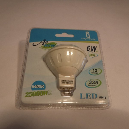 Żarówka LED MR16 6W zimna 6400K 12V