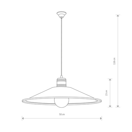 Lampa loft wisząca GARRET M śr. 50cm