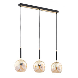 Lampa wisząca ALFA PRADA ZŁOTA & CZARNA 3xE27 70cm | 62404