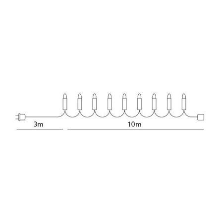 Lampki choinkowe LED z programatorem 8 tryb K100 IP44 BIAŁE