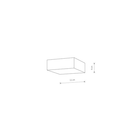 Plafon LID SQUARE LED 11cm 15W barwa ciepła 3000K | czarny