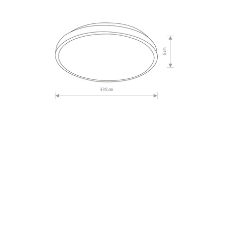 Plafon AGNES ROUND LED PRO 38,5cm 22W barwa ciepła 3000K IP44 | czarny 10971