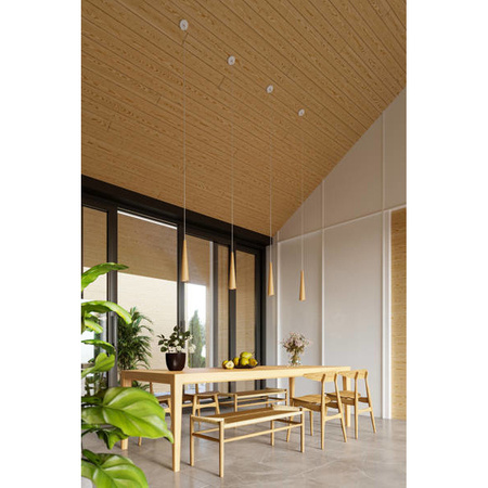 Lampa wisząca SULA , naturalne drewno/biały, 1x40W GU10, SL.1100