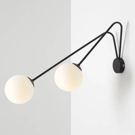 Aldex Nowoczesny Kinkiet HOLM 2 1082D1_L 2x E14 | czarny