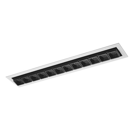 Oprawa wpuszczana sufitowa HARPER 40,4cm 24W LED ciepła biel 3000K | czarny/biały