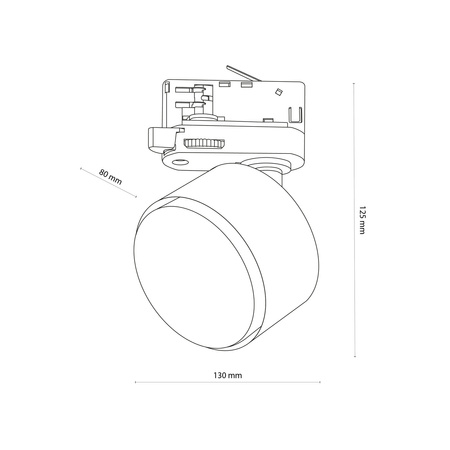 Reflektor do szyny 3 fazowej TRACER 6060 1xGX53 | biały 6060