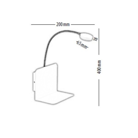 Lampa ścienna ARLES biała z małą półką 5851102