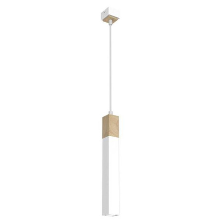 Lampa wisząca SOLO, MLP7475, przecierany biały/drewno patynowane, 1x5W mini GU10