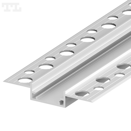 Profil LED GK11-4 podtynkowy hermetyczny 200cm szer. 46mm | do osłonek C5 | srebrny
