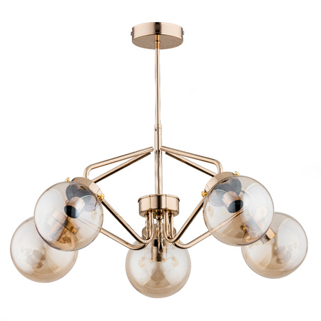 Lampa sufitowa ALFA BARSUM ZŁOTA 5xE14 58cm | 27585