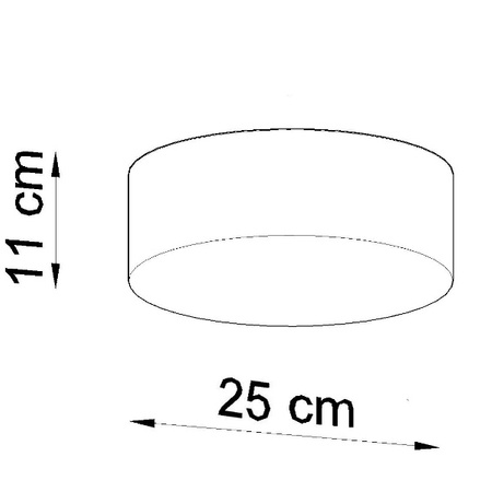 Plafon ARENA PVC Stal biały 15W LED, SL.0129 śr 25cm