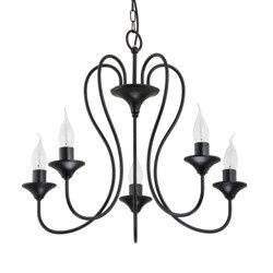 Żyrandol klasyczny świecznikowy UNITY śr. 51cm czarny