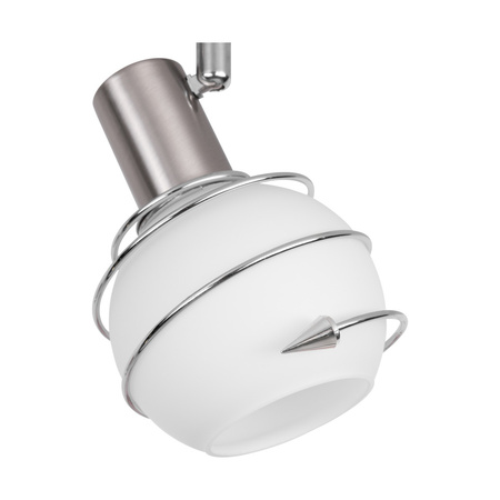 Klosz E14 Białe Szkło/Chrom Metal G0485