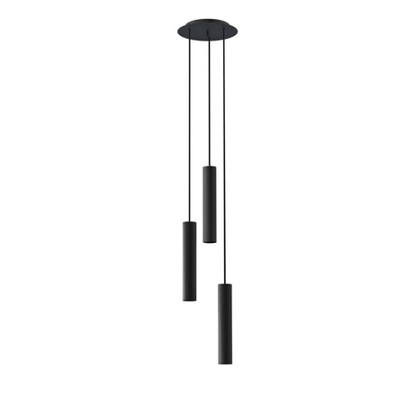 Lampa wisząca BATON III wys. 130cm 3xE27 | czarny