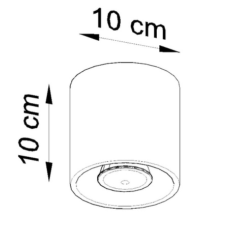 Plafon Sollux ORBIS 1 Czarny 12W LED, SL.0016