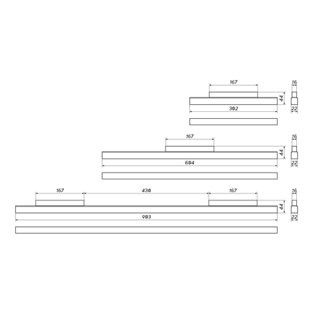 Oprawa pasek LED 30cm MultiLINE STRIPE S 12W 3000K 120st | biały