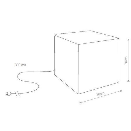 Świecąca kostka do ogrodu CUMULUS CUBE L 60cm 8965