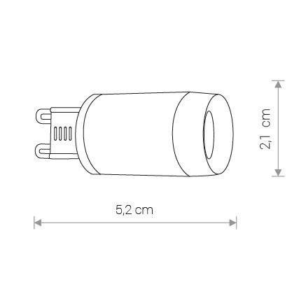 Żarówka LED G9 lens 3W ciepła 3000K Nowodvorski