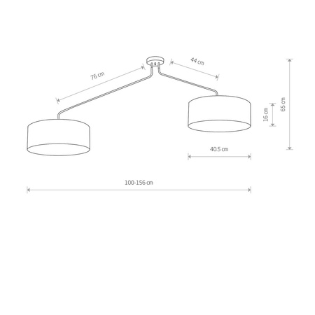 Lampa wisząca FALCON 6x 25W E27 wys. 65cm | biały