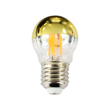 Żarówka Filamentowa LED G45, E27, 4W, barwa ciepła 2700K, 430lm, Half Gold