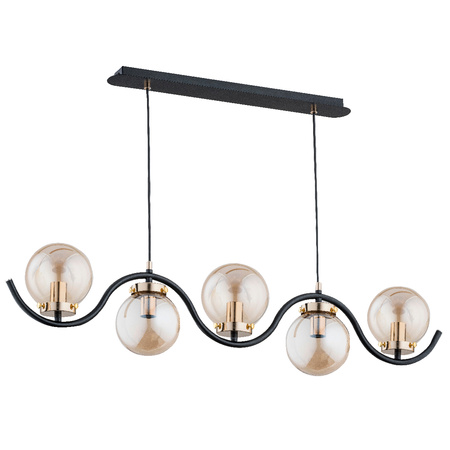 Lampa wisząca ALFA KORDA ZŁOTA 5xE14 97cm | 62155