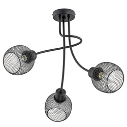 Lampa sufitowa ALFA PLENA DUO CZARNA 3xE27 48cm | 25823