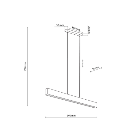 TEO LED M LAMPA WISZĄCA 960 6615