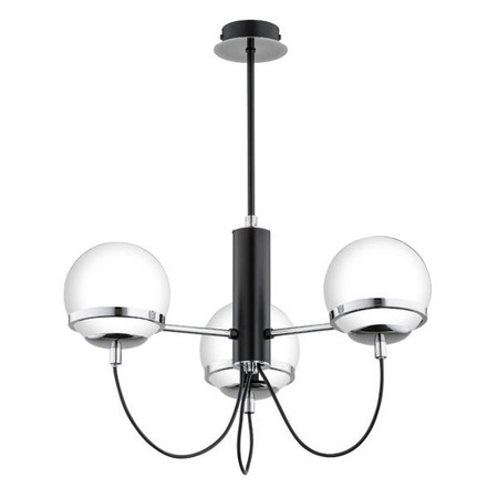 Lampa sufitowa ALFA AURON CZARNO-BIAŁA 3xE14 46cm | 28583