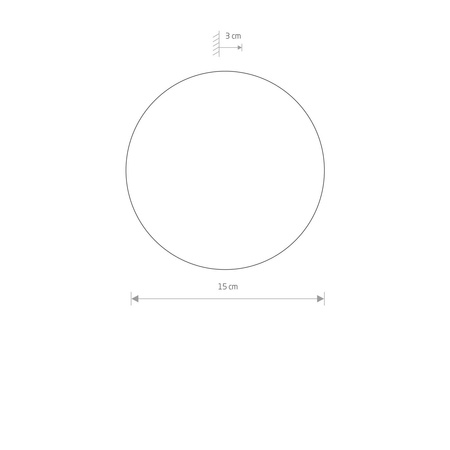 Kinkiet RING LED S 15cm 7W barwa ciepła 3000K | biały