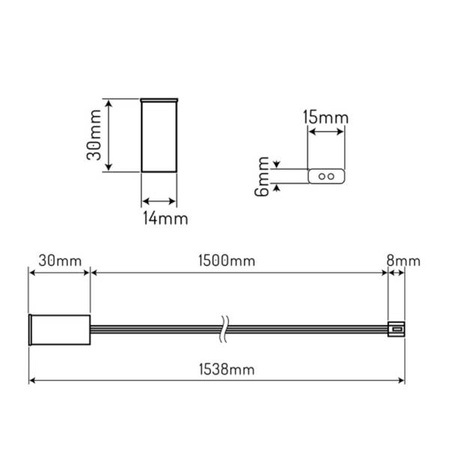 Kanałowy czujnik otwarcia drzwi Master Sensor Master Sensor IR Door
