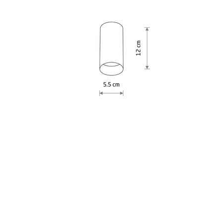 Spot sufitowy tuba MONO S śr. 5,5cm GU10 | biały/złoty 10777