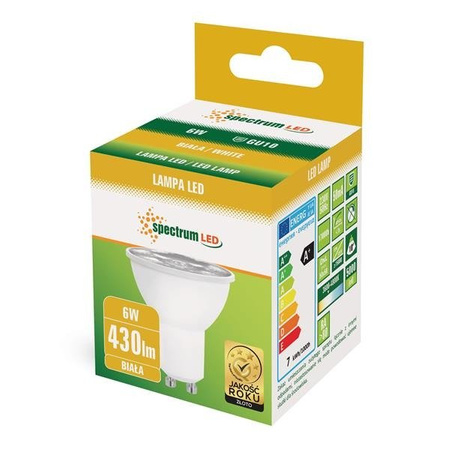 LED GU10 230V 6W SMD 10ST  NW Z SOCZEWKĄ SPECTRUM