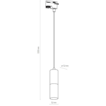 Lampa zwis do szyny 3 fazy TRACER 6064 1xGU10 | czarny zloty 6064