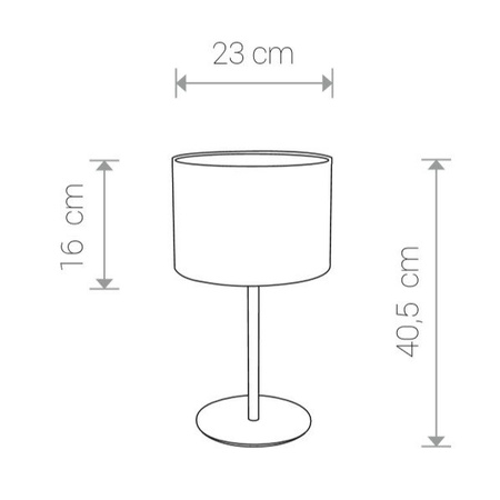 Lampa stołowa nowoczesna z abażurem ALICE biały 9085