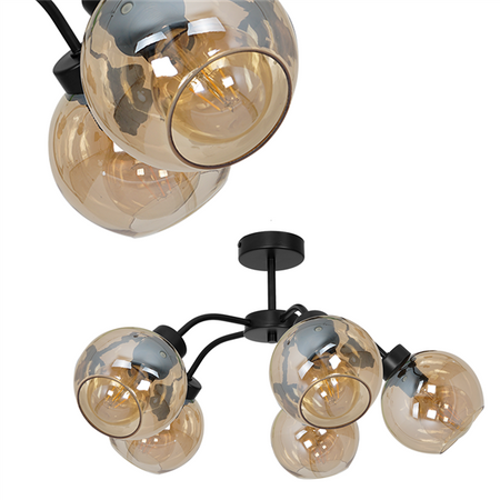Nowoczesna lampa sufitowa SOFIA AMBER 5