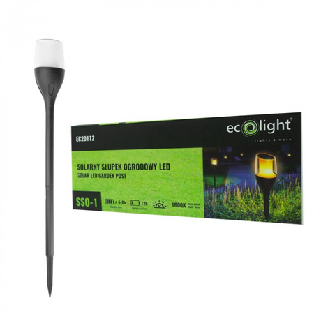  Solarny Słupek Ogrodowy LED SSO-1 PŁOMIEŃ 1600K 