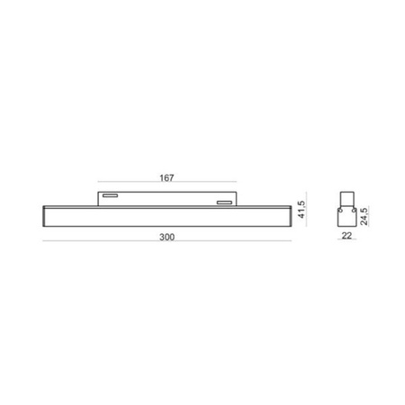 Oprawa pasek LED 30cm MultiLINE STRIPE S 12W 3000K 120st | czarny