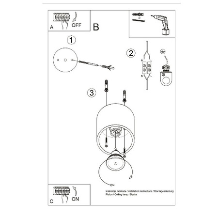 Sollux Plafon ORBIS 1 Aluminium szary 12W LED , SL.0018