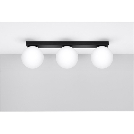 Plafon YOLI 3, czarny z białymi kloszami, 3x40W G9, SL.1153