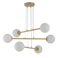 Nowoczesna lampa wisząca biura i domu BALANS G9 12W szer. 69cm | złoty