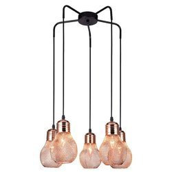 Lampa wisząca nad stół miedź ADELA 5