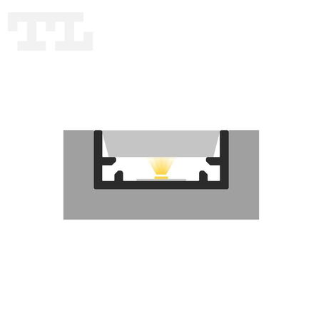 Profil LED P11-1 do płytek IP65 100cm | do osłonek C5 | czarny