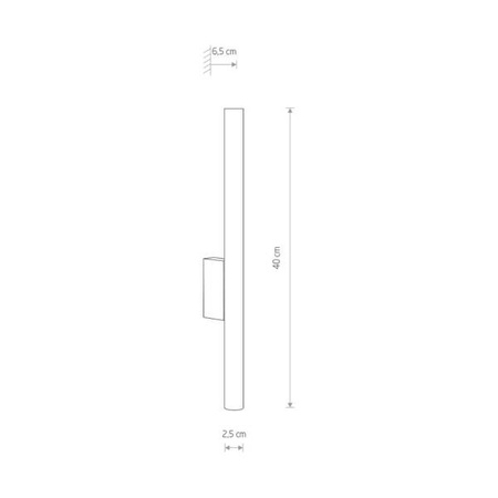 Kinkiet LASER WALL 40cm 2xG9 | czekoladowy 10563