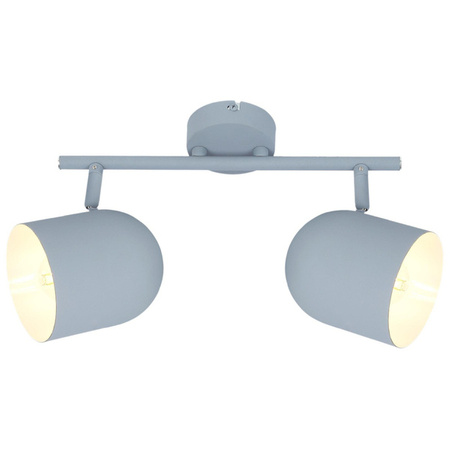 Nowoczesna lampa sufitowa AZURO listwa 92-63212 szary mat 2xE27