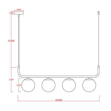 Lampa wisząca Alisa 4xE14 złota/biała LP-005/4L GD