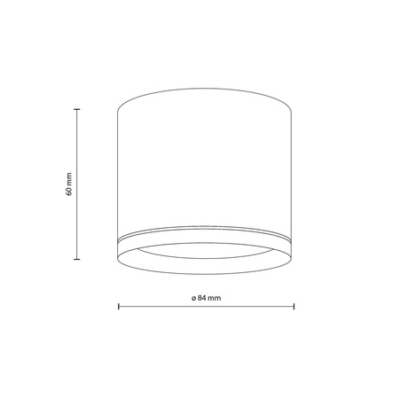 Spot sufitowy tuba  VIVO BLACK GX53 10594