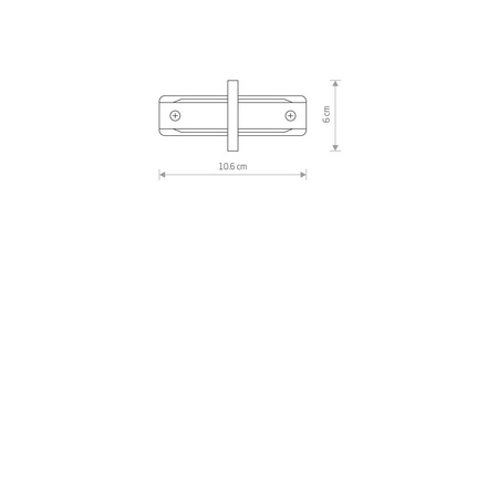 Łącznik PROFILE RECESSED straight connector white 8967