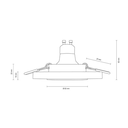 Vitar Round Lampa Sufitowa Incl.3xLED GU10 6W Biały/Chrom