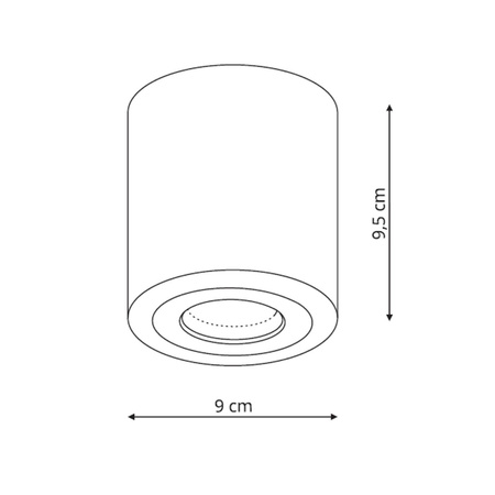 Oprawa natynkowa FARO XL, czarna, 1x50W GU10, IP65