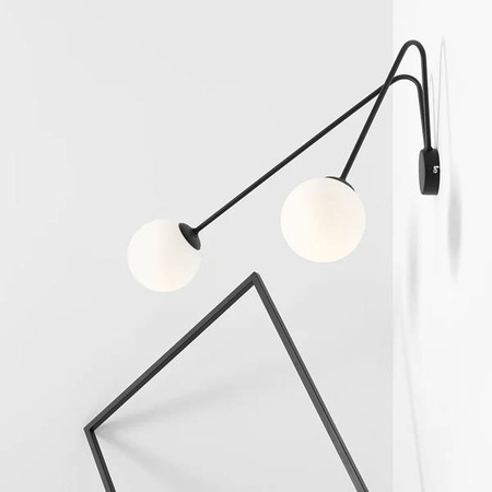 Aldex Nowoczesny Kinkiet HOLM 2 1082D1_L 2x E14 | czarny